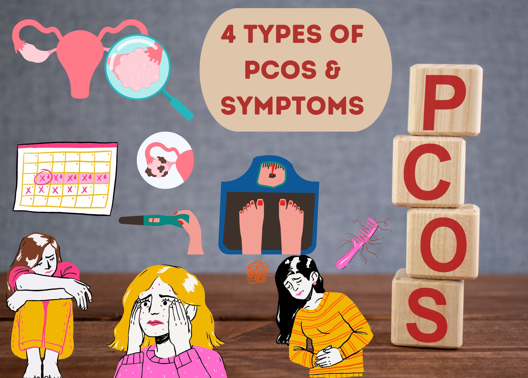 4 types of PCOS and symptoms